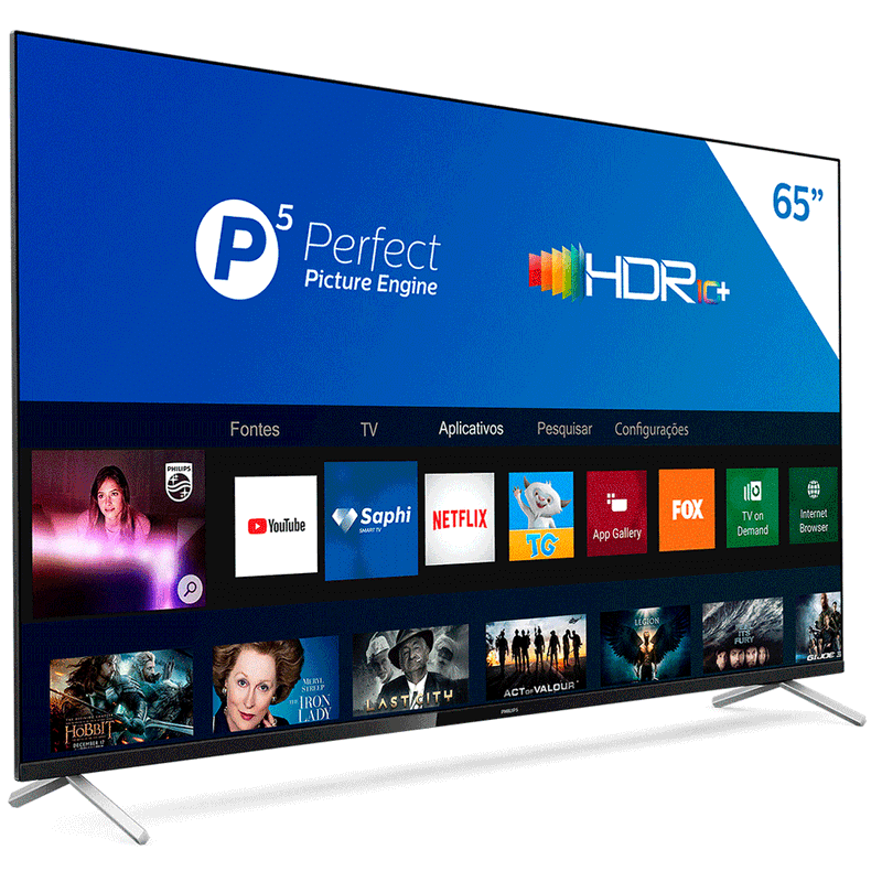 Smart Tv Philips 65 Polegadas 4k Led Uhd Usb 65pug7625 Preto Loja Rcell